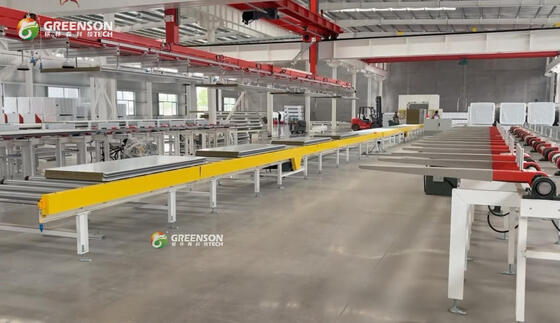 ราคาดี สายการผลิตแผ่นแซนวิชแบบอัตโนมัติเต็ม ความจุสูง 3-15m/Min PU / PIR / EPS สําหรับแผ่นกันหนาว ออนไลน์