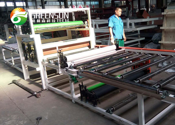PVC / อลูมิเนียมฟอยล์ลามิเนตยิปซั่มกระเบื้องเพดานสายการผลิตด้วย PLC Control System
