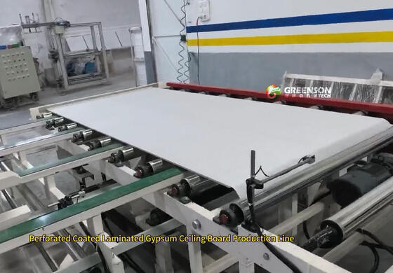 PLC เส้นพ่นสีฝ้าเพดานยิปซั่มความถี่ตัวแปรสำหรับการตกแต่งพื้นผิวตกแต่ง