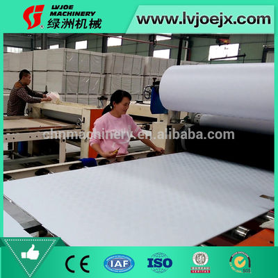 เครื่องทำแผ่นยิปซัมไวนิลที่ครอบคลุมไวนิล 600x600