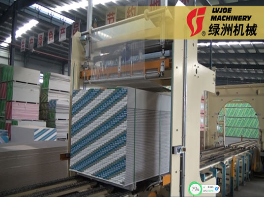 PLC ควบคุมเครื่องบรรจุยิปซั่มบอร์ดอัตโนมัติความเร็ว 15m / นาที